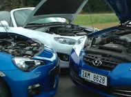 Video test Hyundai Genesis, Mazda MX5, Subari BRZ