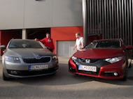 Video test Škoda Octavia Combi vs Honda Civic Tourer