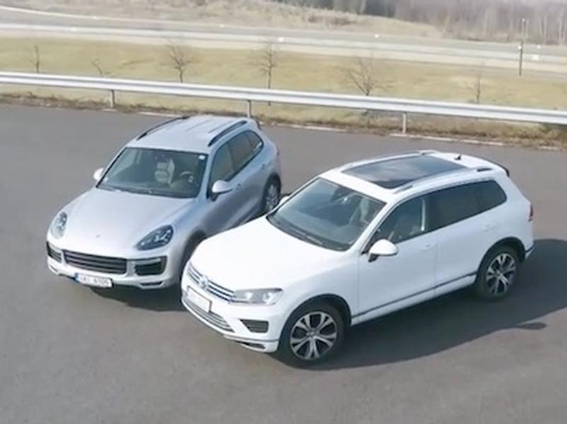 Video test Porsche Cayenne Turbo vs Volkswagen Touareg